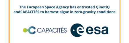 The European Space Agency has entrusted QinetiQ and CAPACITÉS to harvest algae in zero-gravity conditions